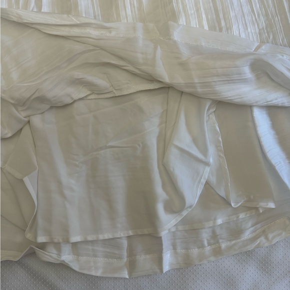 Alfani Pleated Midi Desert Breeze White Tiered Sleeveless Dress L - Picture 9 of 13